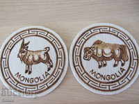Set of two decorations from felt, Mongolia