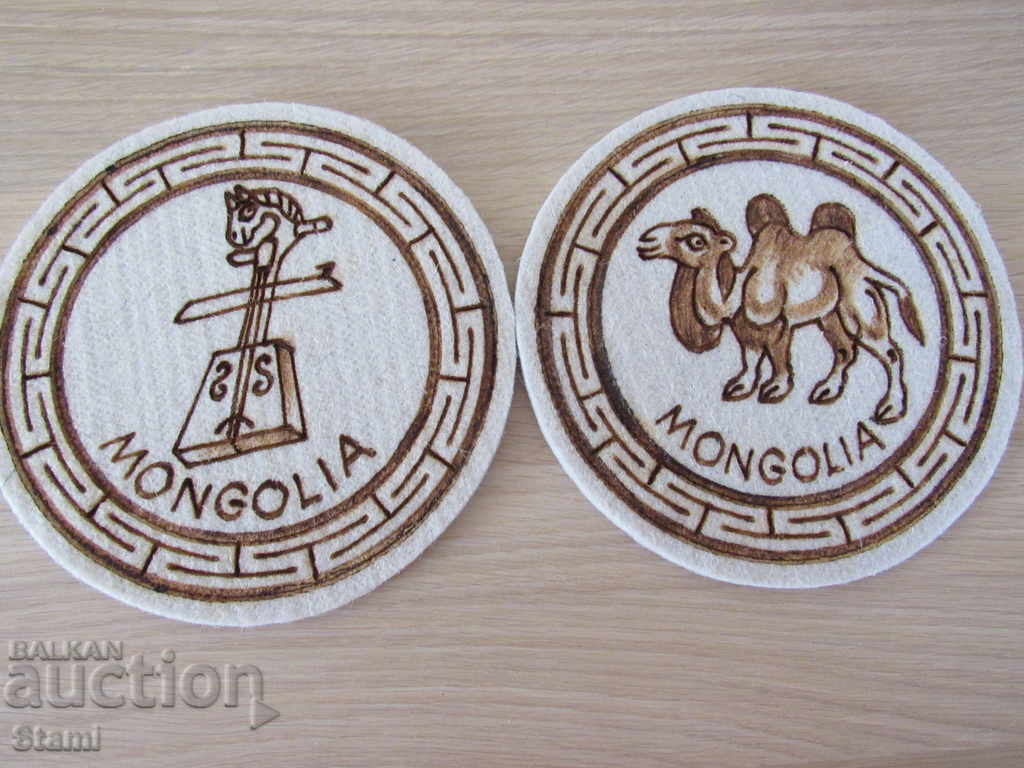 Set of two decorations from felt, Mongolia-2
