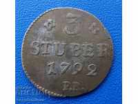 Germany Julich Berg 3 Stubber 1792 Rare