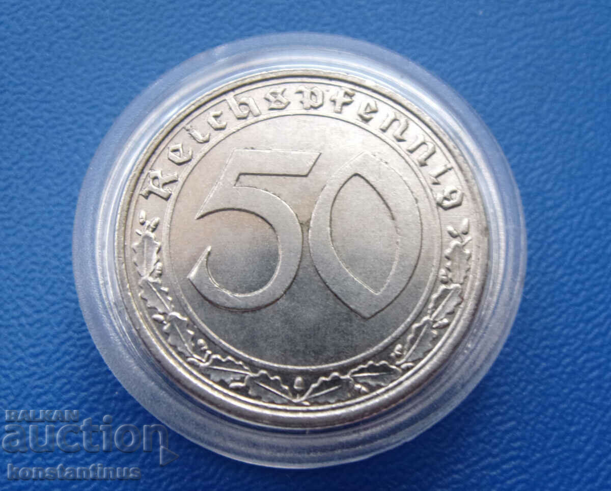 Germania III Reich 50 pfennig 1939 A Rare cu preț € 53.69 | 105.01 BGN