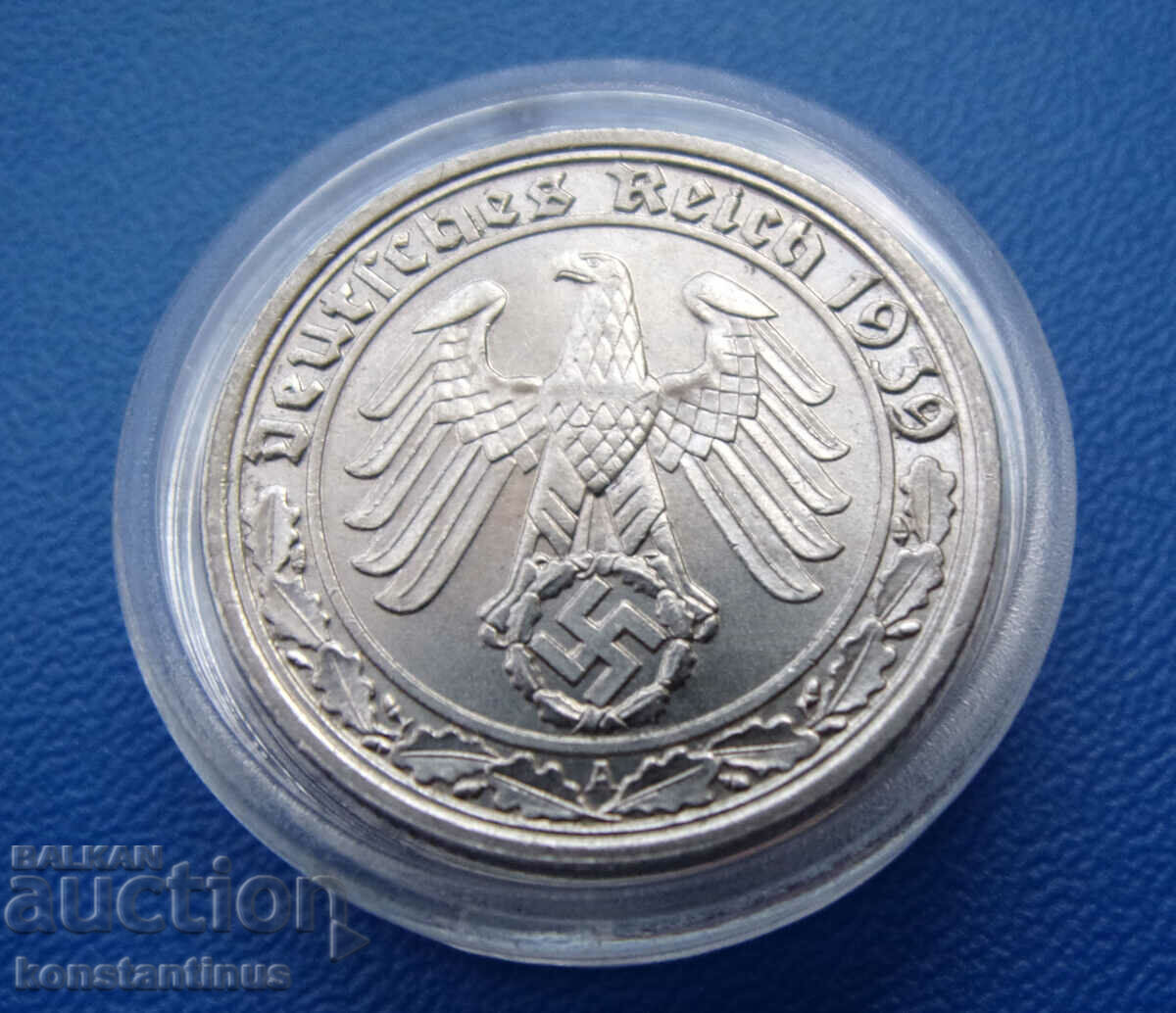 Germany III Reich 50 Pfeif 1939 A Rare