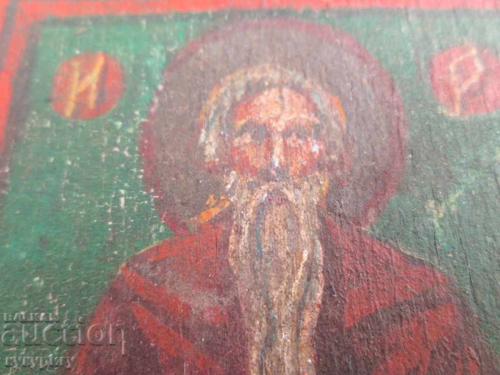 Delivery of Old painted small icon icon of St. John of Rila John Delivery of Old painted small icon icon of St. John of Rila John