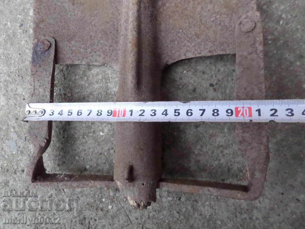 Old straight shovel, wrought iron - 6