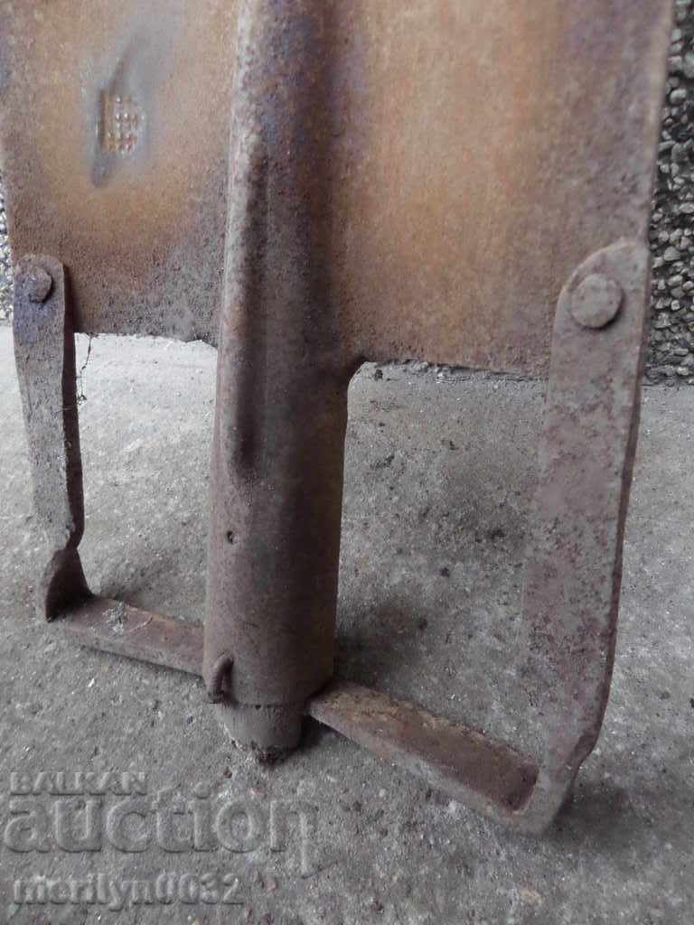 Old straight shovel, wrought iron - 7