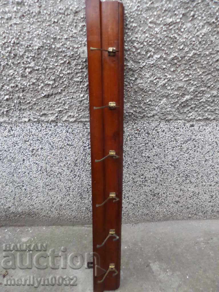 An old bourgeois coat of walnut forged wrought iron - 7