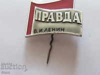 Badge: Pravda VL Lenin