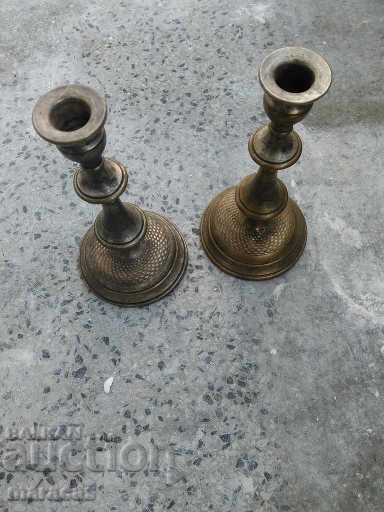 Old candlesticks with price 99.00 BGN | € 50.62 Old candlesticks with price 99.00 BGN | € 50.62