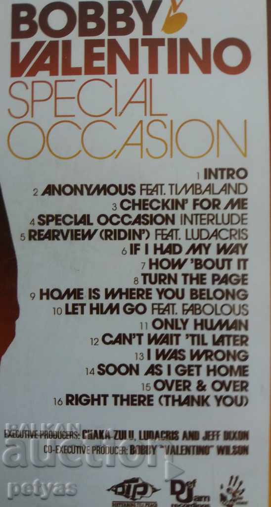 SD -BOBBY VALENTINO -Special occasion with price 4.50 BGN | € 2.30