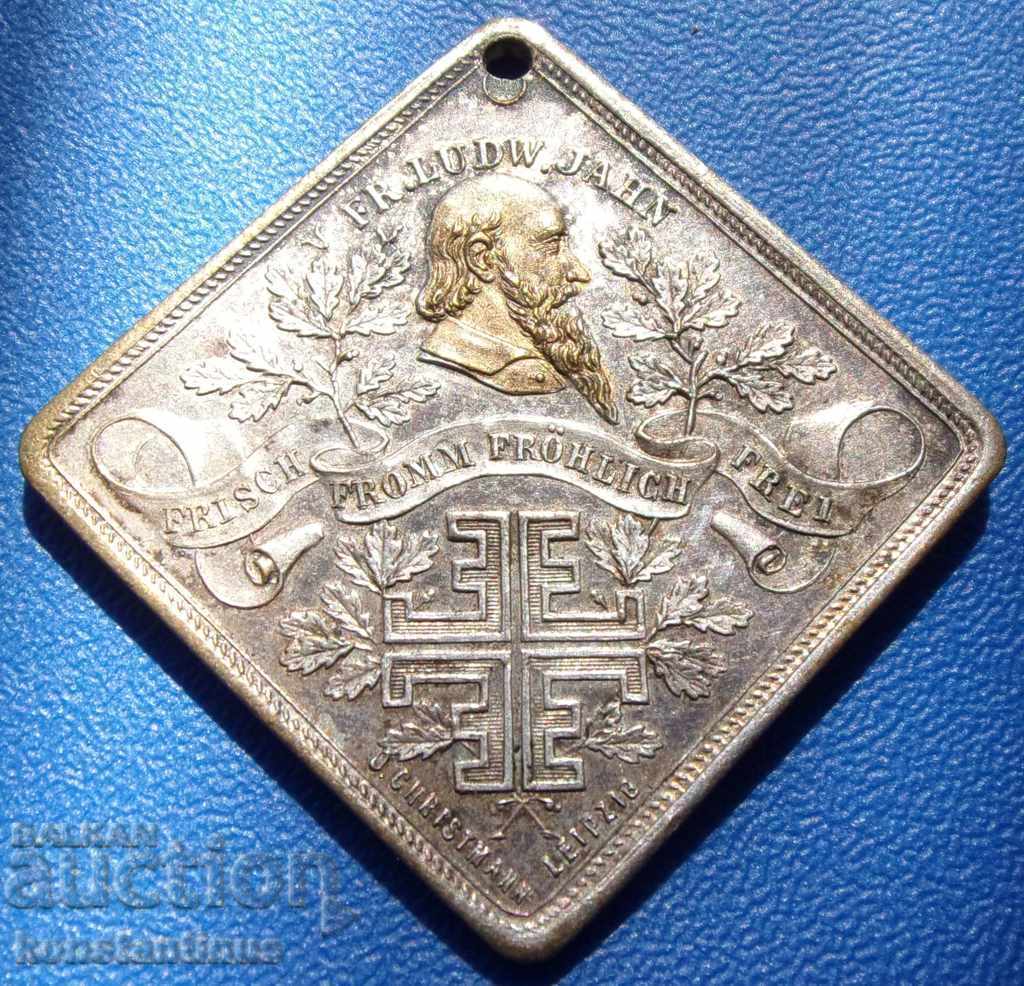 Licitație Saxonia - medalia de argint din Dresda 1885 Rare