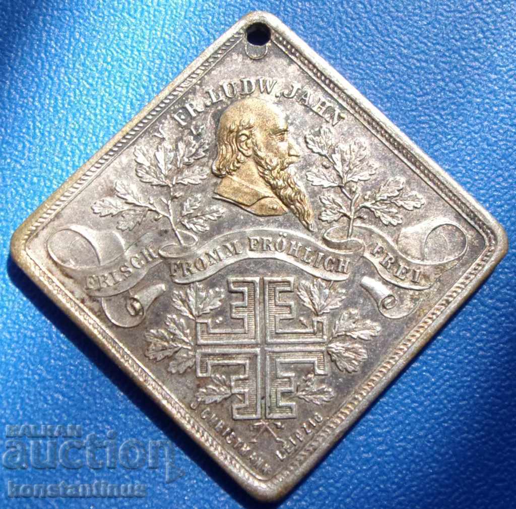 Livrarea Saxonia - medalia de argint din Dresda 1885 Rare