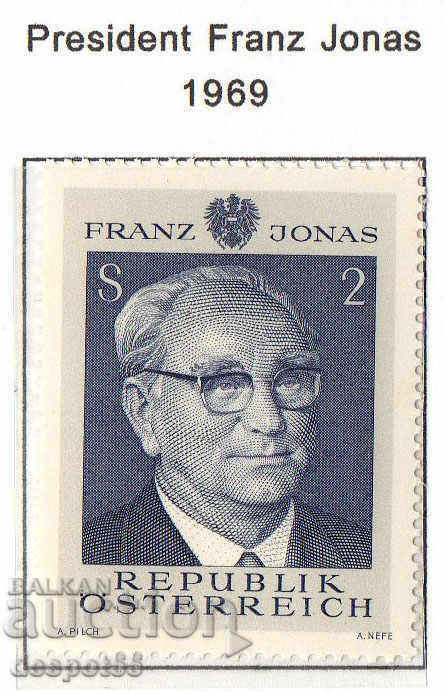1969. Австрия. Федерален президент Франц Йонас.