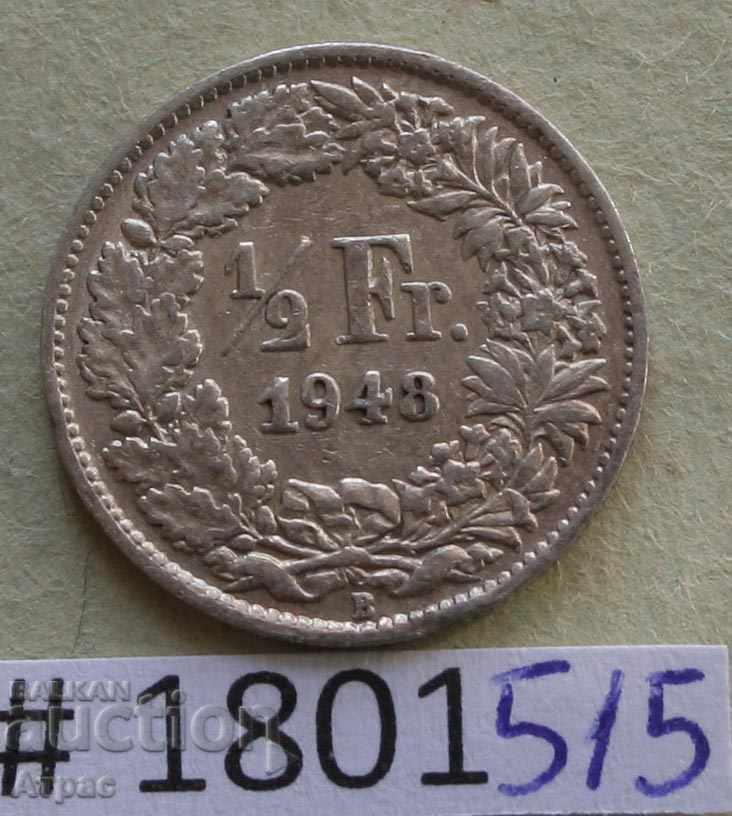 1/2 franc 1948 Elveția