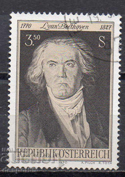 1970. Austria. 200 de ani de la nașterea lui Ludwig van Beethoven.
