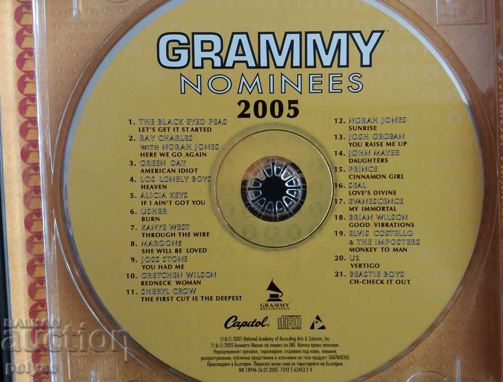 Grammy Nominees 2005 (Grammy Awards 2005) with price 4.50 BGN | € 2.30 Grammy Nominees 2005 (Grammy Awards 2005) with price 4.50 BGN | € 2.30