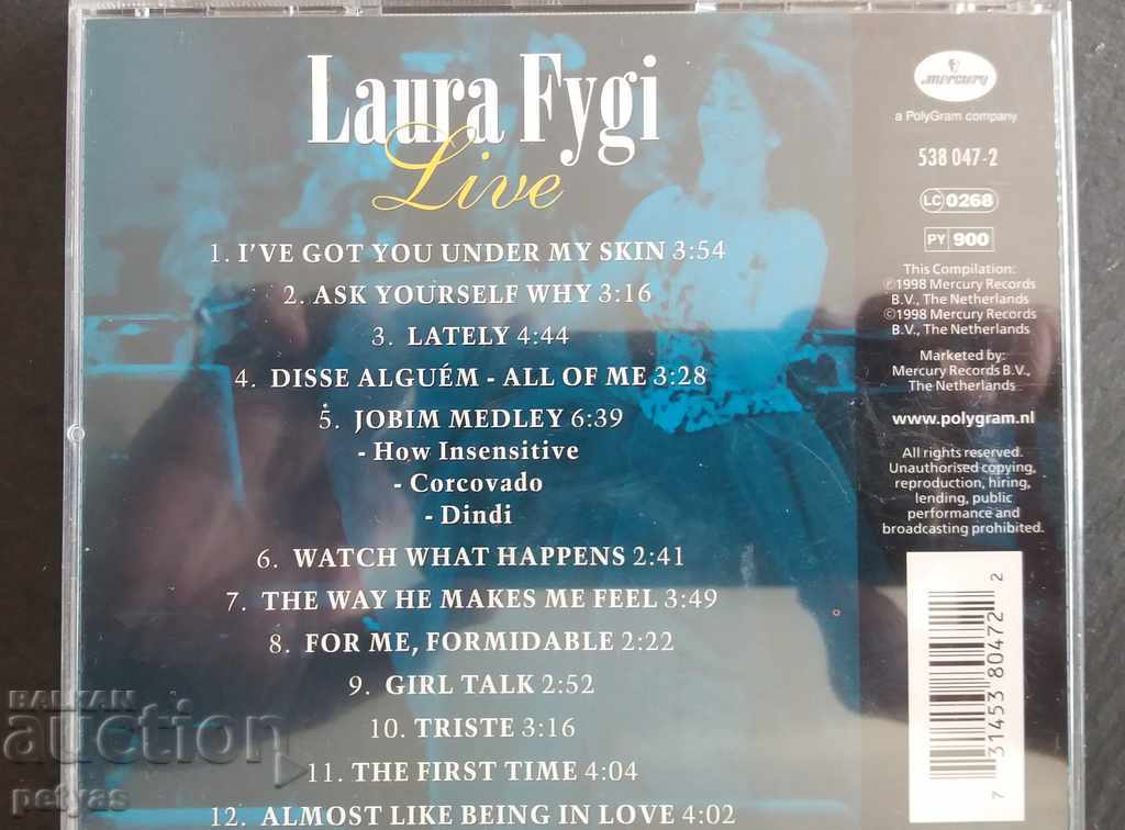 CD-Laura FYUGI -Live 1 CD (Laura Fuji) with price 4.50 BGN | € 2.30