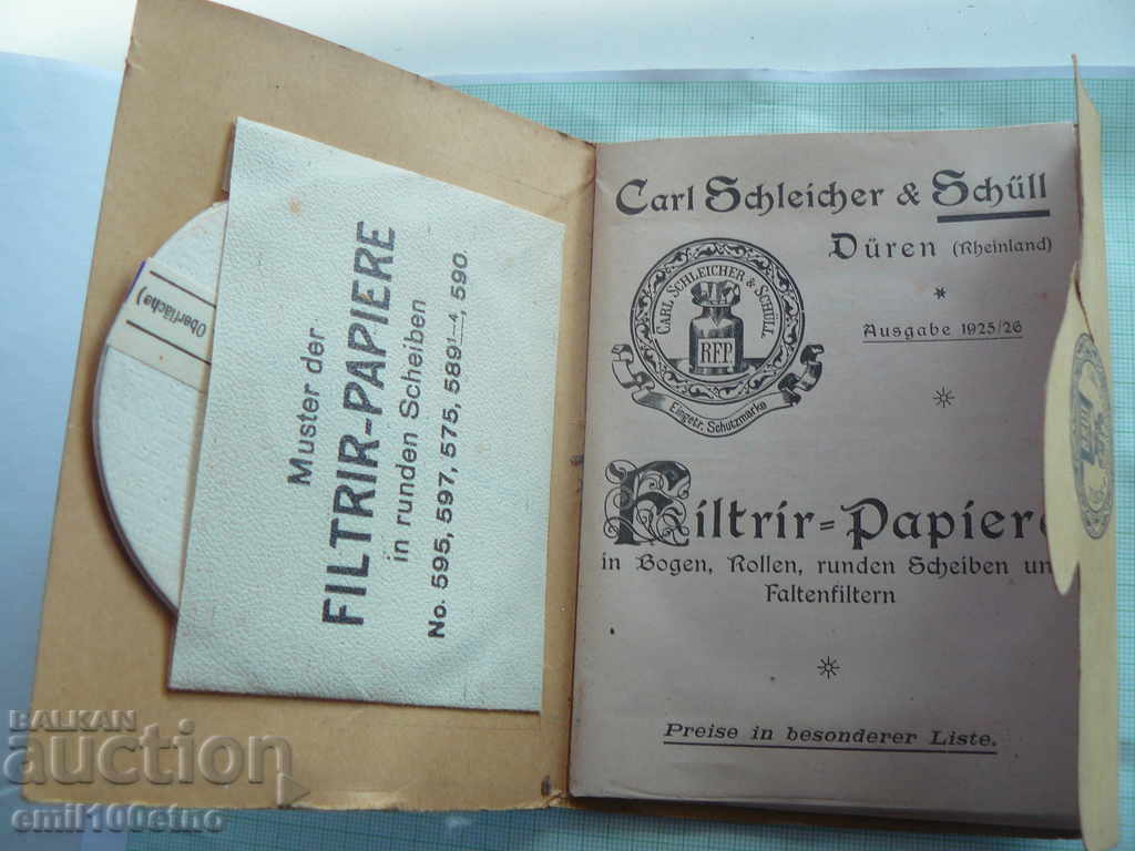 Auction Very old set of paper filters Carl Schleicher Auction Very old set of paper filters Carl Schleicher