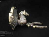Italian lampshade horse CHIARINI bronze