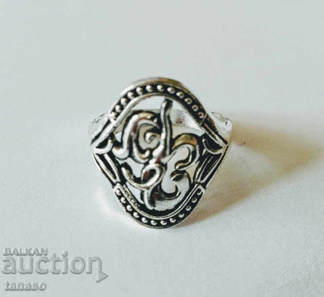 Ring of Tibetan silver