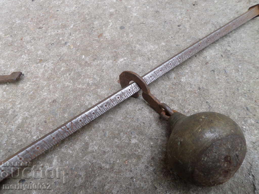 Ottoman scales with top, scale, weights, wrought iron - 5