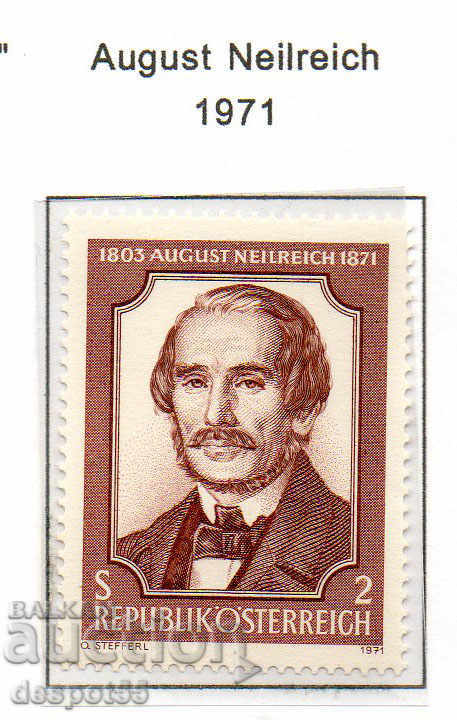 1971. Австрия. Д-р Август Нилирих, учен - ботаник.