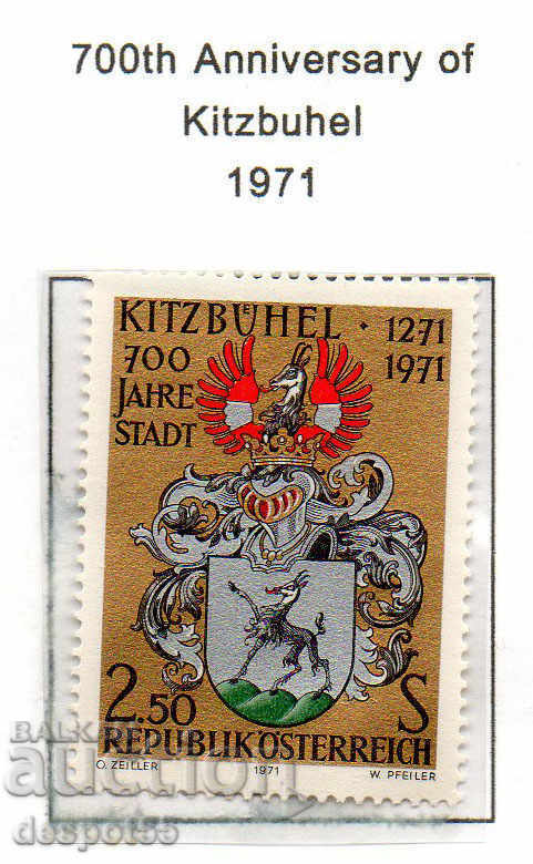 1971. Austria. Kitzbuehel - 700 de ani a orașului.