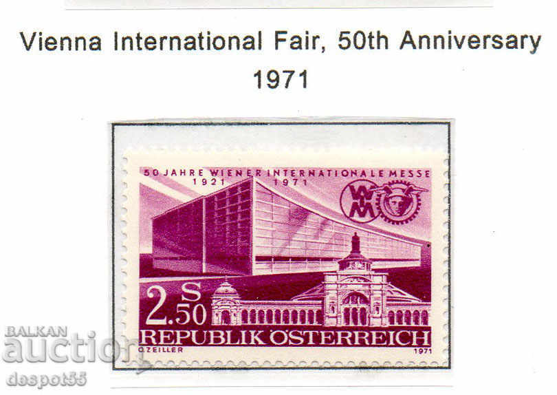 1971. Австрия. 50 г.  Виенски международен търговски панаир.
