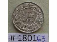 1/2 franc 1951 Elveția