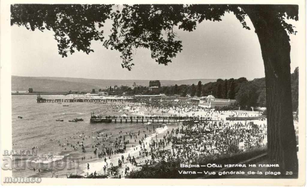 Postcard - Varna, General view of the beach Postcard - Varna, General view of the beach