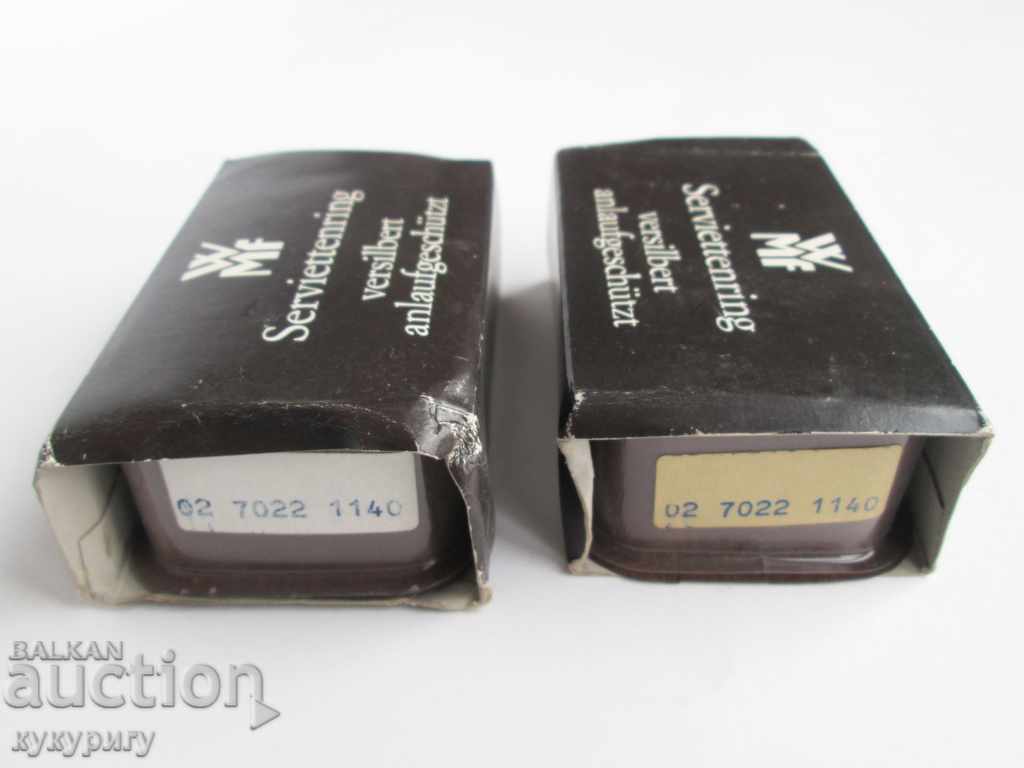 2 old unused silver-plated napkins WMF Germany with price 40.00 BGN | € 20.45 2 old unused silver-plated napkins WMF Germany with price 40.00 BGN | € 20.45