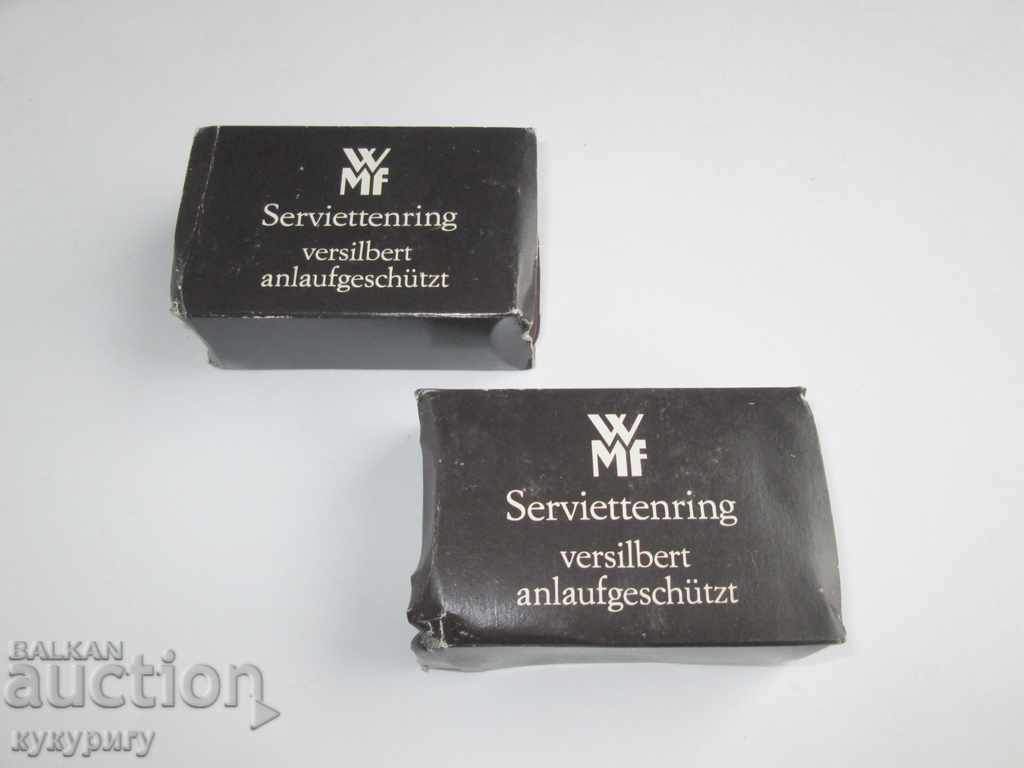 2 παλιές αχρησιμοποίητες ασημένιες χαρτοπετσέτες WMF Germany