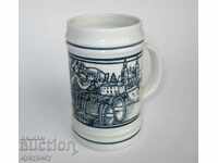 Old small porcelain mug glass HOLOHAZA
