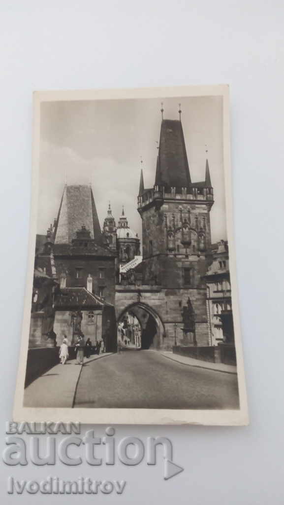 Postcard Prague Malostranske mostecke veze