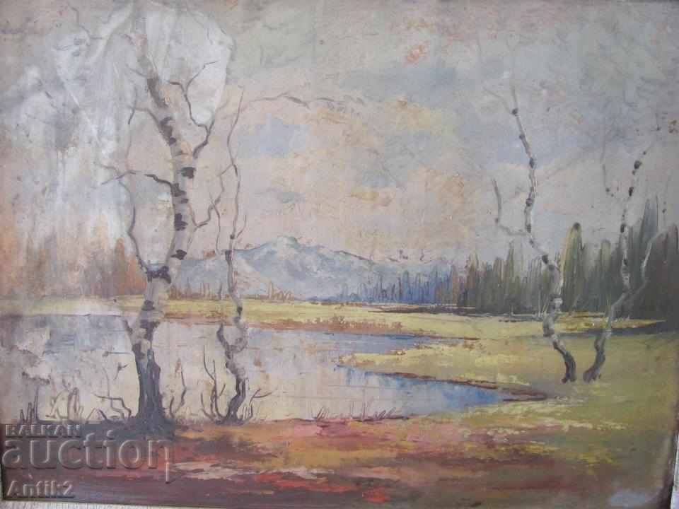 Big old painting - oil on cardboard 70 x 55 cm with price 90.00 BGN | € 46.02 Big old painting - oil on cardboard 70 x 55 cm with price 90.00 BGN | € 46.02