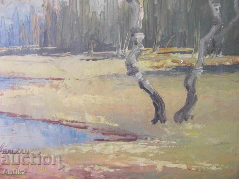 Delivery of Big old painting - oil on cardboard 70 x 55 cm Delivery of Big old painting - oil on cardboard 70 x 55 cm