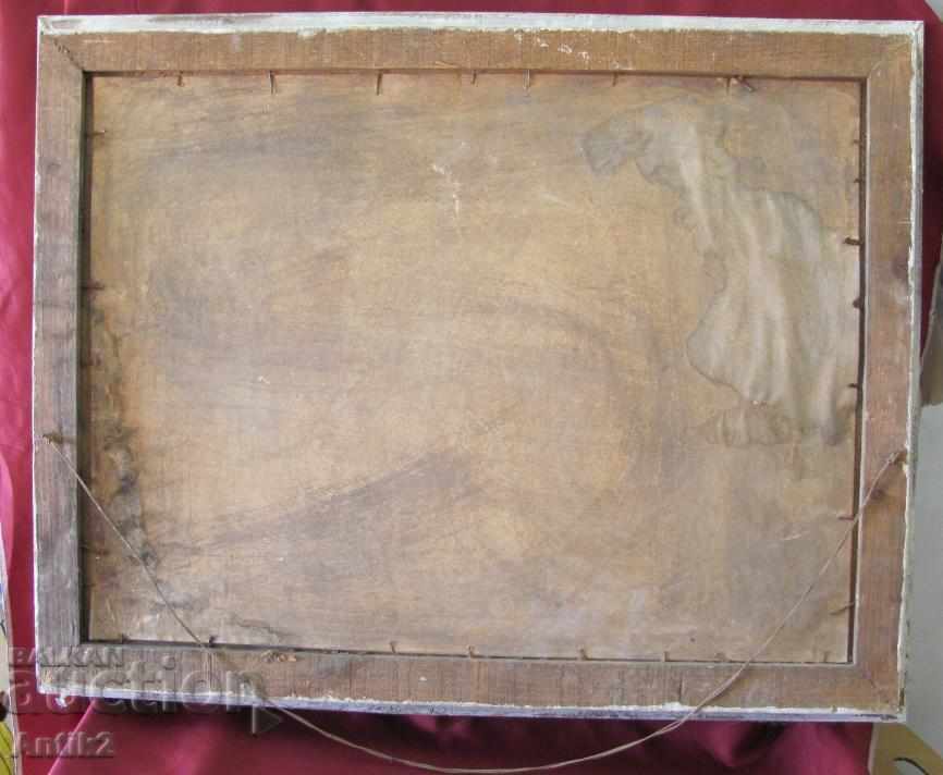 Big old painting - oil on cardboard 70 x 55 cm - 6 Big old painting - oil on cardboard 70 x 55 cm - 6