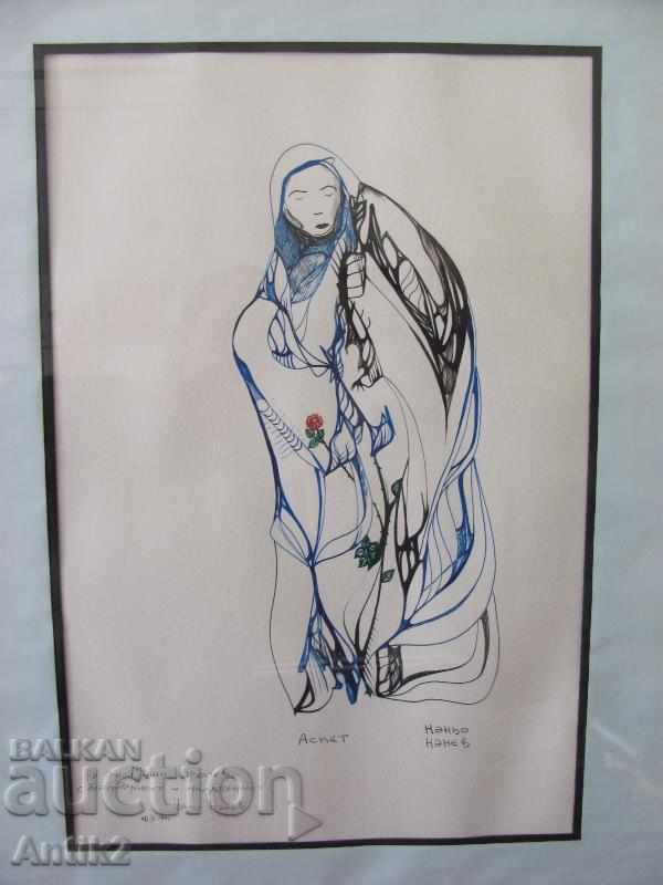 Auction  Original painting - Nanyo Nanev, signed, 70 x 53 cm