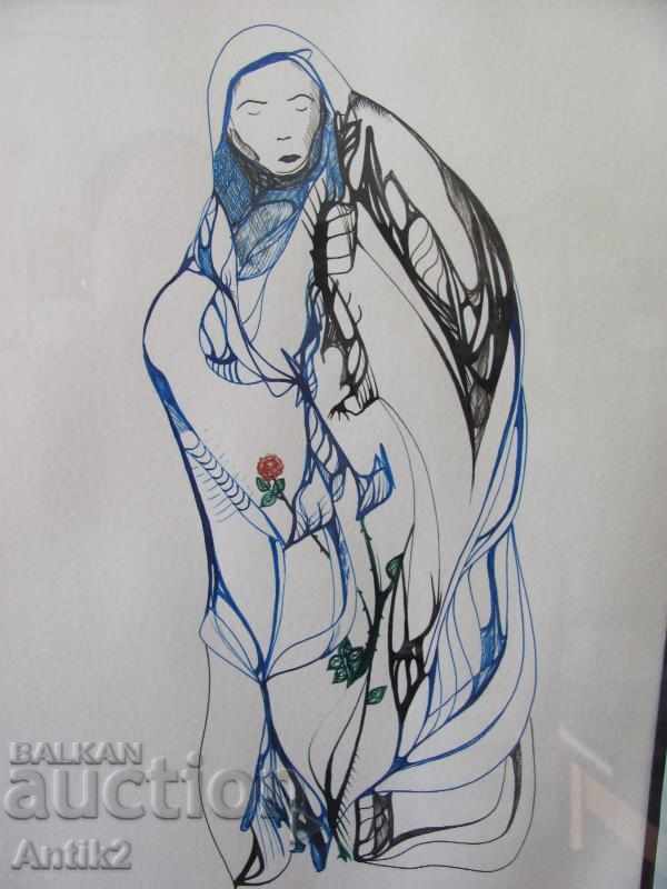 Delivery of Original painting - Nanyo Nanev, signed, 70 x 53 cm