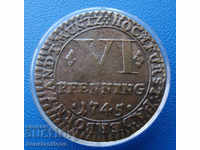 Paderborn 6 Pfennig 1745 Very Rare