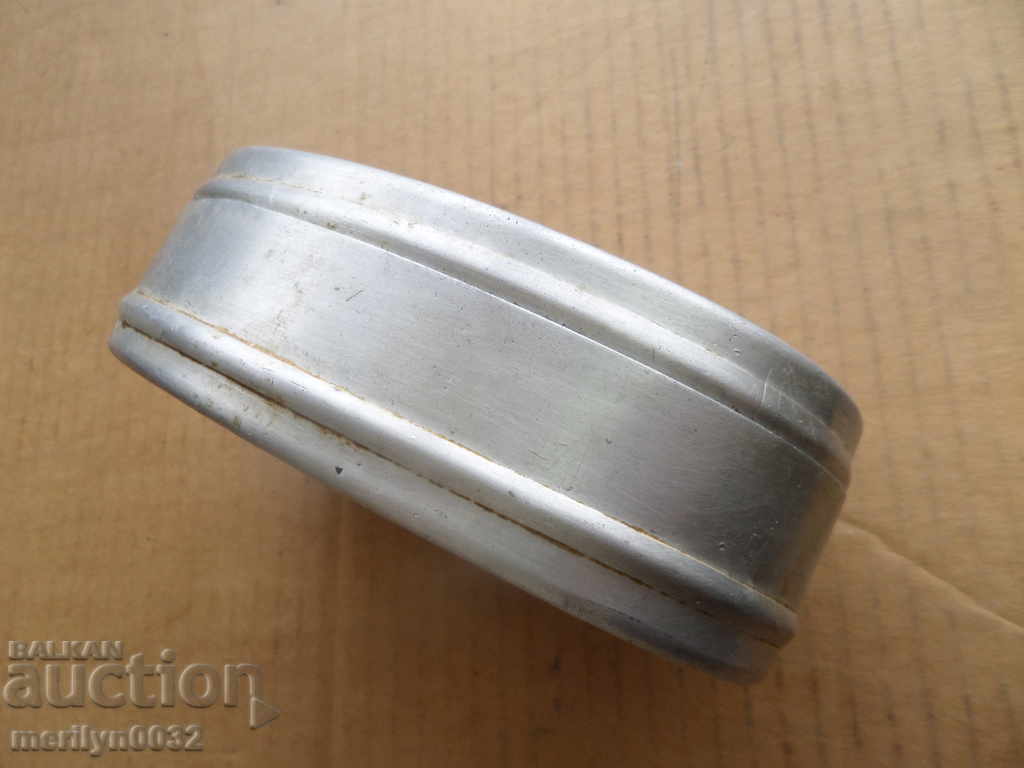 Auction Old aluminum box with number and markings Auction Old aluminum box with number and markings