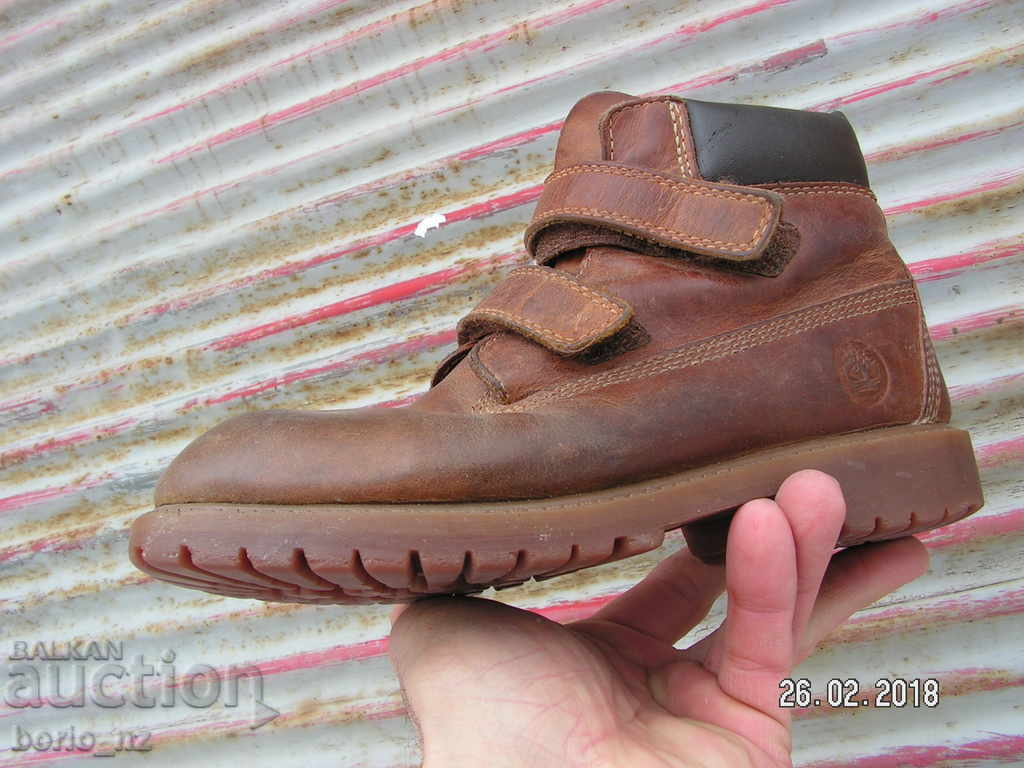 8856. CHILDREN LEATHER TIMBERLAND LEATHER SHOES AND - 7