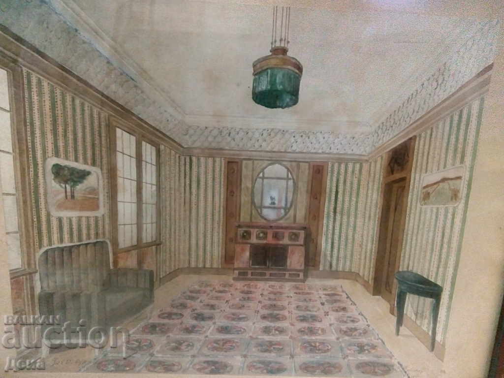 Rachkov, Watercolor, 1913! with price 90.00 BGN | € 46.02 Rachkov, Watercolor, 1913! with price 90.00 BGN | € 46.02