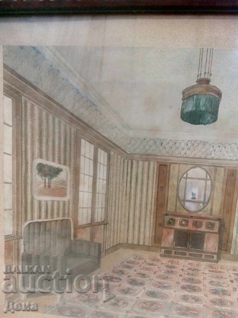 Auction Rachkov, Watercolor, 1913! Auction Rachkov, Watercolor, 1913!