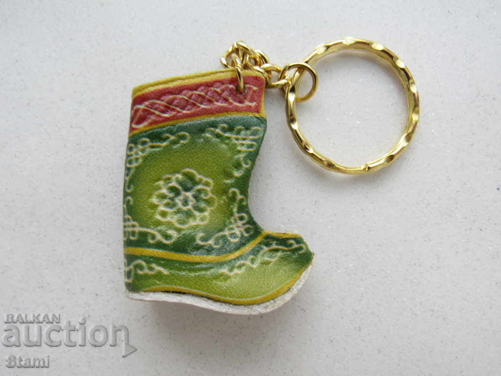 Leather key chain - Mongolia boot with price 8.00 BGN | € 4.09 Leather key chain - Mongolia boot with price 8.00 BGN | € 4.09