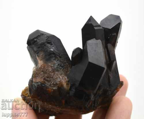 Аукцион естествен черен - опушен кварц друза Аукцион естествен черен - опушен кварц друза