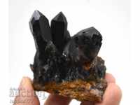 natural black - smoky quartz druza