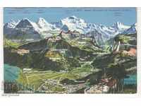 Пощенска картичка - Върхове в Швейцарските Алпи