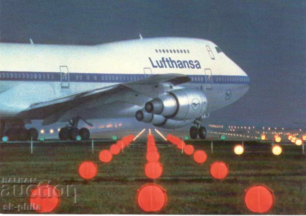 Пощенска картичка - Самолет Боинг 747