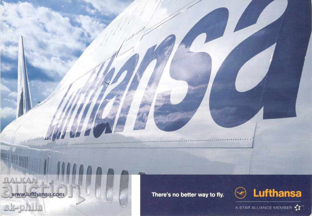 Пощенска картичка - Самолет Боинг 747-400