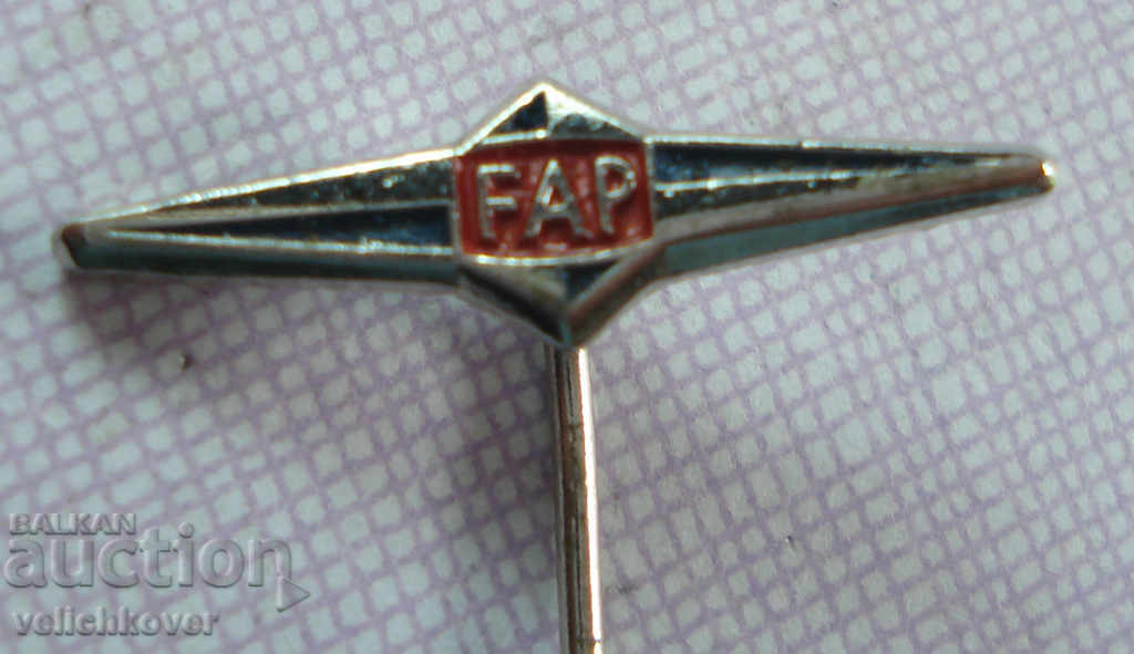 19232 Γιουγκοσλαβία εταιρείας σημάδι logo φορτηγό FAP