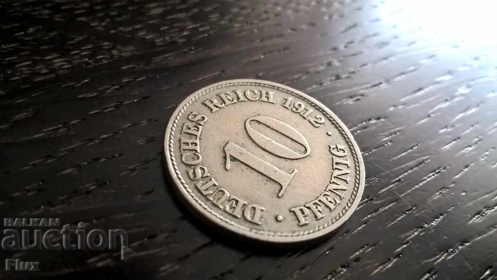 Reich monede - Germania - 10 pfenigi | 1912. seria D